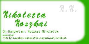 nikoletta noszkai business card